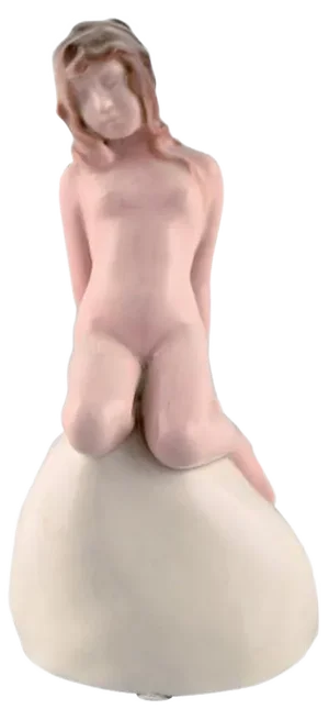 Art Deco Figure in Porcelain Young Nude Woman by Vicken Von Post for Rörstrand, 1920s