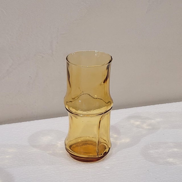 Mid-Century Pitcher and Glasses in Pressed Crystal, 1960, Italy, Set of 9 For Sale - Image 12 of 15