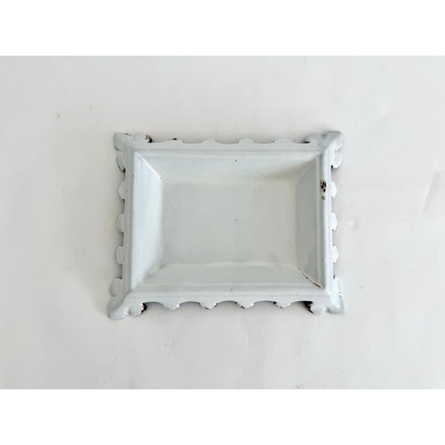 White Antique French Cast Iron Crachoir or Spittoon For Sale - Image 8 of 9