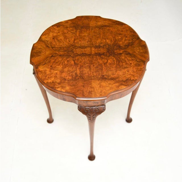 Burr Walnut Occasional Side Table, 1930 For Sale - Image 4 of 8