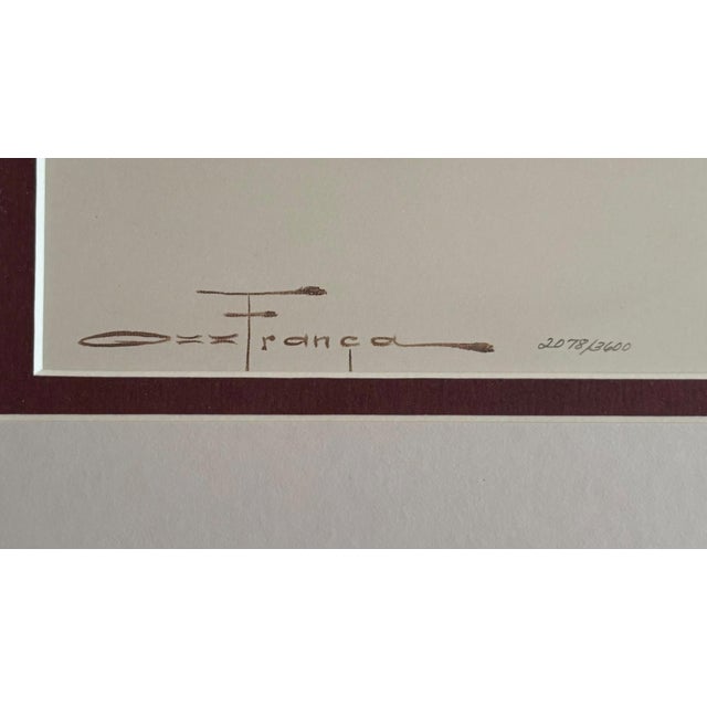 Native American 1980s Ozz Franca "Navajo Daydream" Signed Native American Portrait Limited Edition Lithograph For Sale - Image 3 of 5