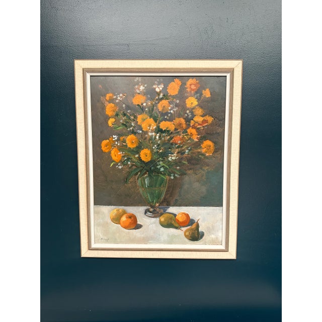 Arne Ericson, Floral Still Life, 1967, Oil Painting on Panel, Framed For Sale - Image 18 of 18