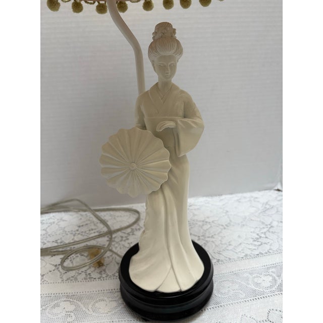 1990s Vintage Geisha Girl Table Lamp For Sale - Image 5 of 8