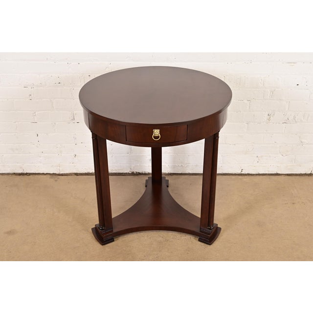 A gorgeous French Empire or Neoclassical style gueridon, tea table, or occasional side table By Baker Furniture USA, Late...