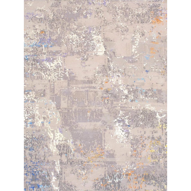 Modern Pasargad Home Modern Beige Silk & Wool Area Rug- 9' 2" X 12' 3" For Sale - Image 3 of 7