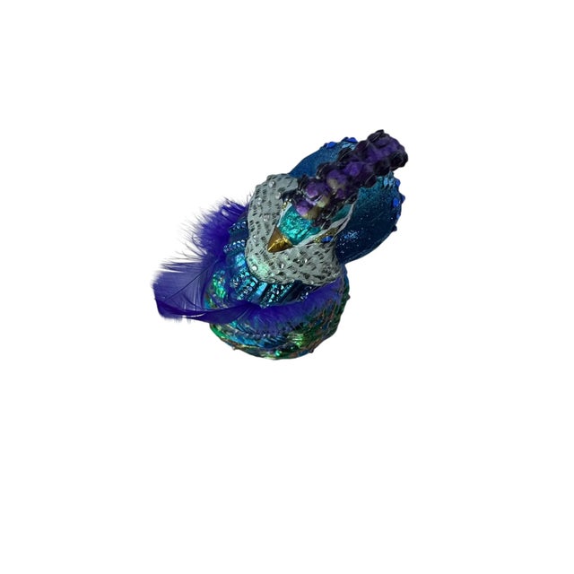 Jay Strongwater Peacock Tree Topper in Original Box For Sale - Image 4 of 9