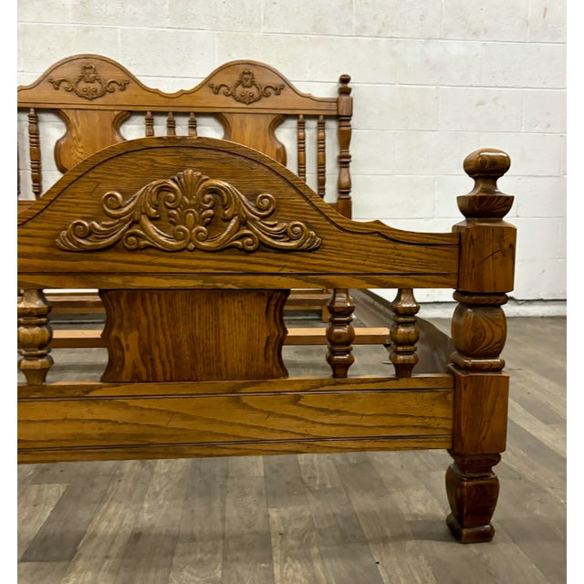 Vintage French Provincial Country French Style Carved Full or Queen Bed ...