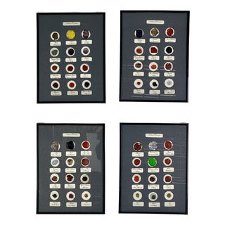 Set of 4 19th Century Collection of French Nobility Wax Seals With Identified Names For Sale