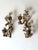 Brown Vintage Italian Mirrored Gilt Metal and Porcelain Rose Sconces, 1940s, Set of 2 For Sale - Image 8 of 18