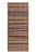 Textile Distressed Vintage Deco Runner in Green, Pink and Beige-Brown Chevron Pattern For Sale - Image 7 of 7