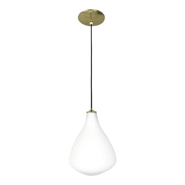 Opaline Glass Pendant Light raak mid century for lightolier white opaline glass pendant light for sale