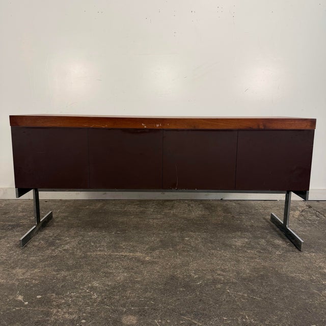 Peerless Steel Equipment Co. Walnut and Steel Credenza For Sale - Image 12 of 12