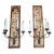 Pair of Dramatic and Unusual Belle Epoque Painted Panel Wall Sconces. Unique Panel Details Add Rustic Elegance and Charm. . Rustic Elegance and Charm. For Sale