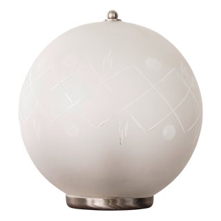 Vintage Art Deco Murano Glass Table Lamp, Italy, 1980s For Sale