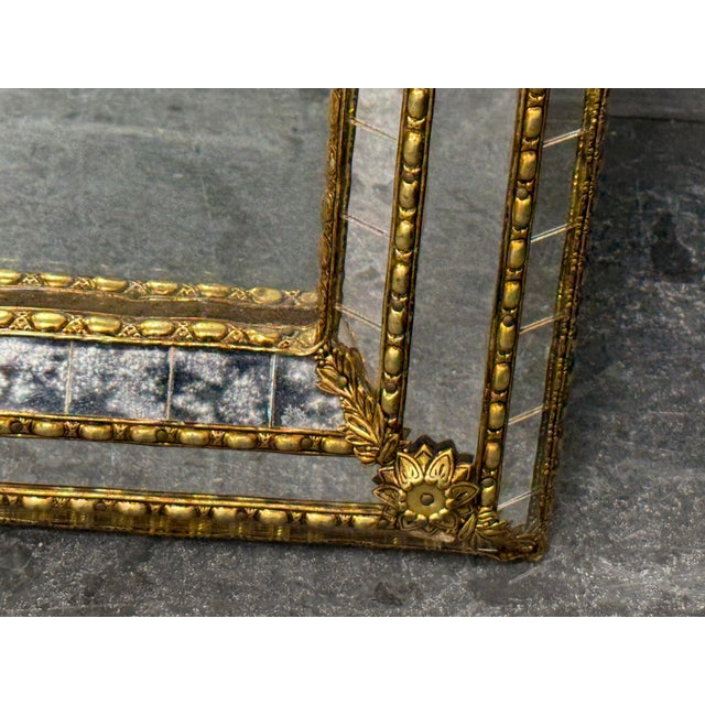 Glass Hollywood Regency Double Arched Wall Mirror For Sale - Image 7 of 12