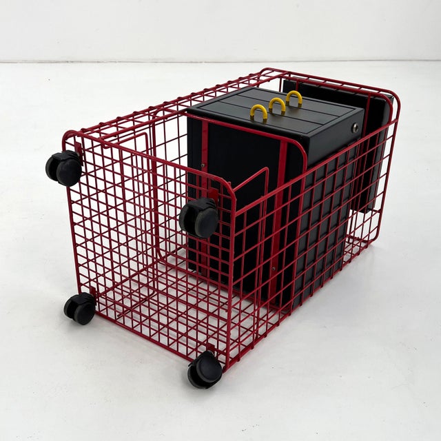 Wire Chest of Drawers on Wheels, 1980s For Sale - Image 11 of 12