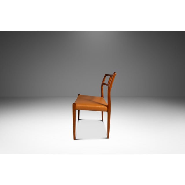 This exceptional set of six Model 79 side chairs by Niels Otto Møller for J.L. Møller Møbelfabrik represents the pinnacle...