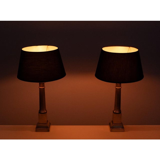 Doric Column Table Lamps in Bronze, France, 1960s, Set of 2 For Sale - Image 10 of 11
