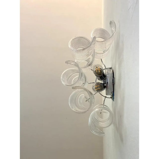 Transparent Ricci Murano Glass Wall Sconces by Simoeng, Set of 4 For Sale - Image 6 of 14