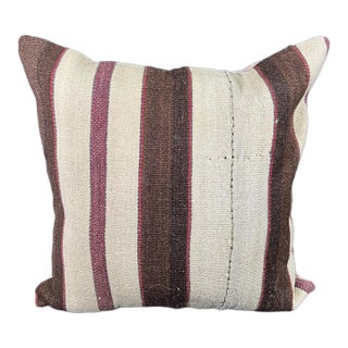 Turkish Hemp Pillow Cushion Natural Beige Brown Pillow Cushion Cover 24x24 For Sale