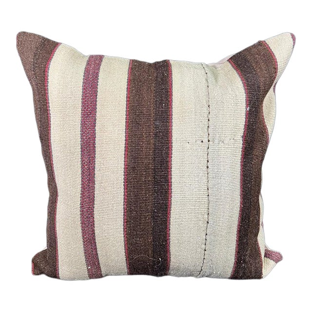 Turkish Hemp Pillow Cushion Natural Beige Brown Pillow Cushion Cover 24x24 For Sale