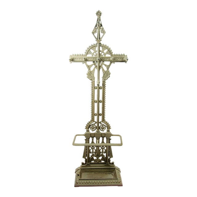 Late 19th Century Victorian Iron Hall Stand Cross by English Author Christopher Dresser for Coalbrookdale Foundry For Sale