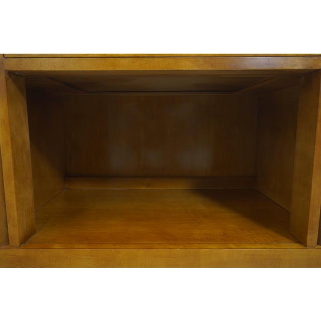 Pair Hickory White 1 Drawer Tiger Maple Inlaid Nightstands For Sale In Philadelphia - Image 6 of 18