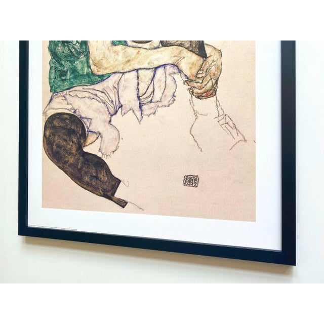 Egon Schiele 線画 木製フレーム付き Egon Schiele 