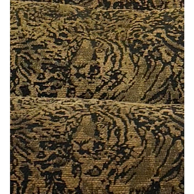 Goldenrod Vintage Faux Bamboo Lions & Tigers Lounge Chair For Sale - Image 8 of 8