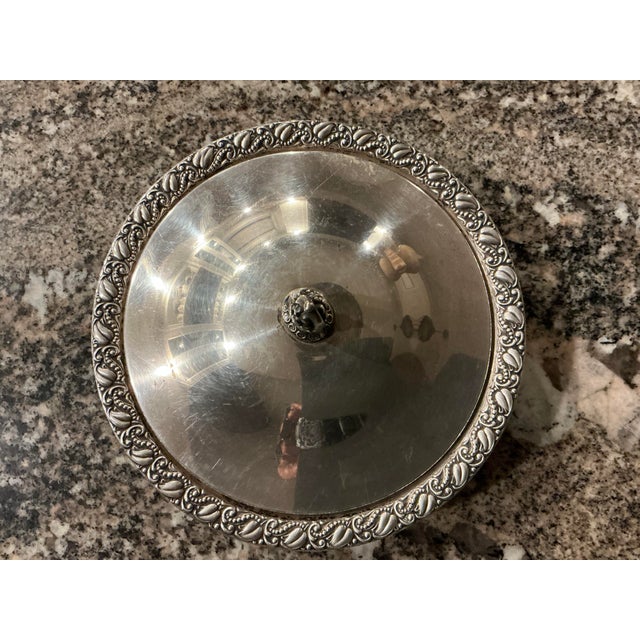 1920s Sterling and Crystal Covered Dish For Sale In Portland, OR - Image 6 of 6