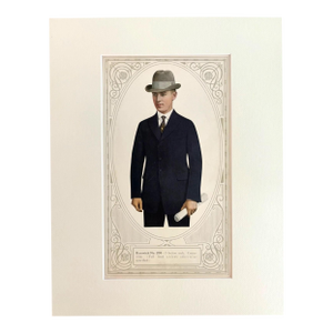 Antique Men's Print from "Collegian Custom Clothes" Catalog 1921, in 14x18 Mat, 3