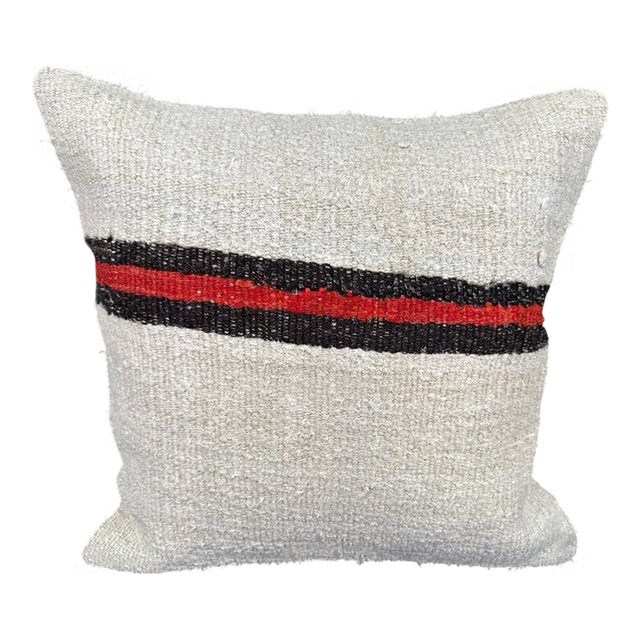 Turkish Hemp Pillow Cushion Natural Beige Black Cushion Cover 20x20 For Sale