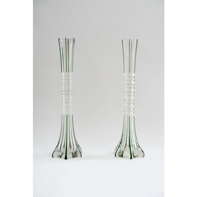 Art Deco Glass Vases, Vienna, 1920s, Set of 2 For Sale - Image 12 of 13