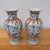White Pair of Altfield Hong Kong Hand-Painted Chinoiserie Bird & Floral Porcelain Vases, 14” For Sale - Image 8 of 12