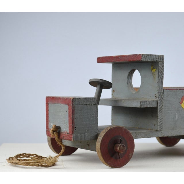 French Folk Art Handmade Wooden Toy Car, Late 1930s For Sale - Image 6 of 14