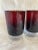 Mid-Century Modern Mid-Century French Ruby Red Footed Glasses With Transparent Stems- Set of 4 For Sale - Image 3 of 9