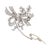 1950s Mid Century 3.00 Carat Diamond Platinum Brooch For Sale - Image 5 of 5