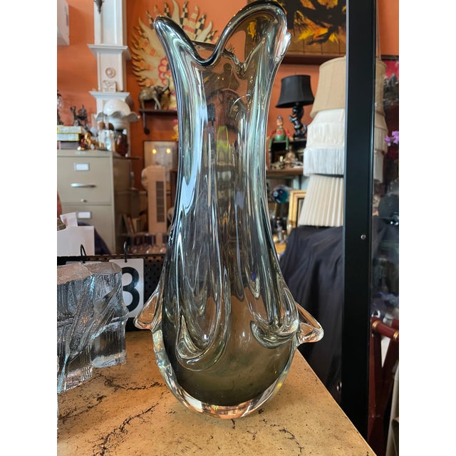 Mid-Century Modern 1960s Murano Style Mid-Century Modern Swung Vase For Sale - Image 3 of 4