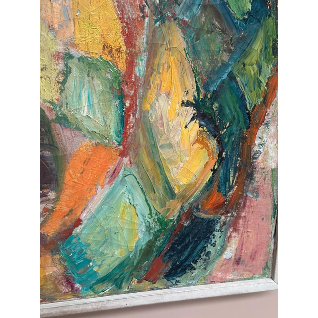 Abstract Composition, 1950s, Oil on Canvas, Framed For Sale - Image 12 of 18
