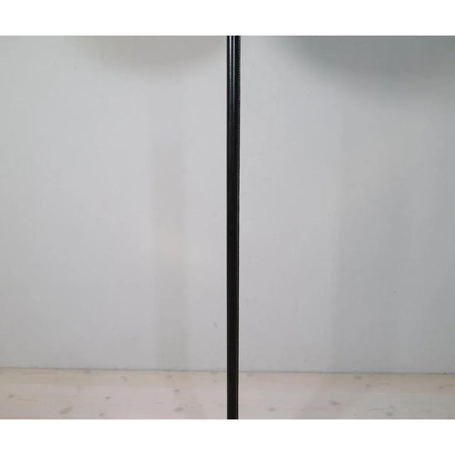 Black Mid-Century Brass and Black Leather Floor Lamp from Falkenbergs Belysning, Sweden, 1960s For Sale - Image 8 of 18