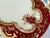 Burgundy Antique Cauldon England Hand Painted Floral Raised Gold Porcelain Cabinet Plate For Sale - Image 8 of 12