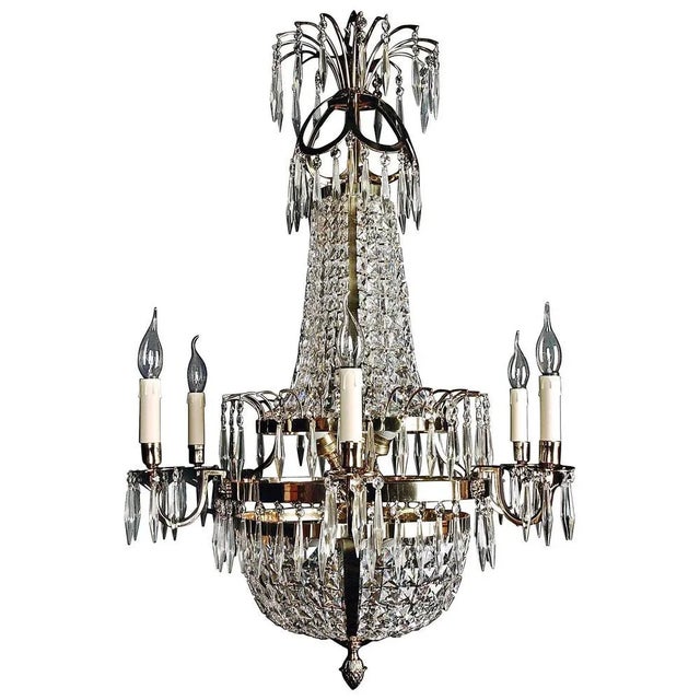 20th Century Swedish Classicist Style Empire Chandelier For Sale - Image 11 of 11