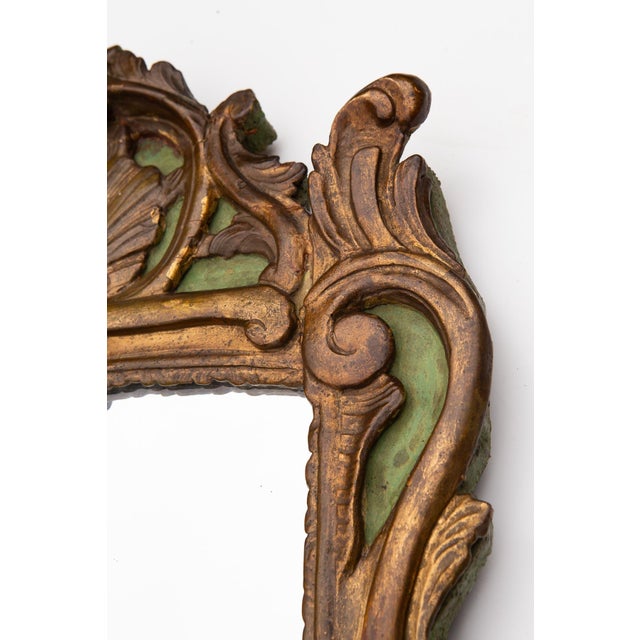 Forest Green Antique Louis XV French Gilt Mirror, 19th Century For Sale - Image 8 of 11