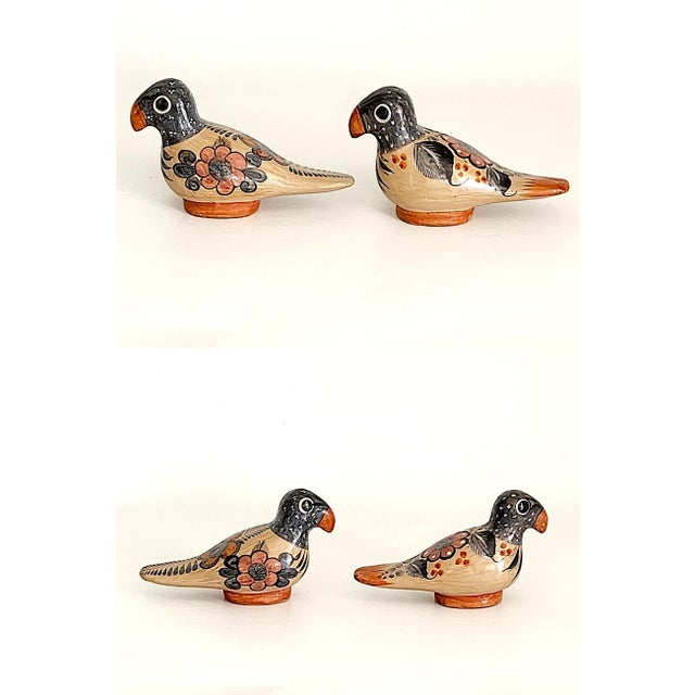 Mexican 1960s Tonalá Mexico Ceramic Bird Figurines, a Pair For Sale - Image 3 of 11
