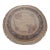 Vintage Round Chinese Floral Wool Rug With Sculpted Botanical Design & Fringe For Sale