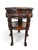 Companion Pair of Late Qing Dynasty–Early Republic Era Cantonese Carved Hardwood Marble-Top Stands For Sale - Image 4 of 14