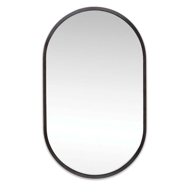 Regina Andrew Canal Mirror in Steel For Sale - Image 4 of 4