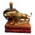 Mid-Century Brass Roaring Tiger Sculpture - Hollywood Regency For Sale