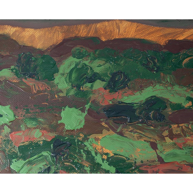 1980s Abstract Acrylic Landscape Painting by Harry Hilson For Sale - Image 4 of 9