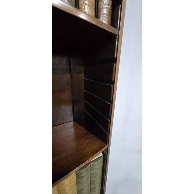 Mahogany Open Adjustable Library Bookcases, Set of 2 For Sale - Image 18 of 18